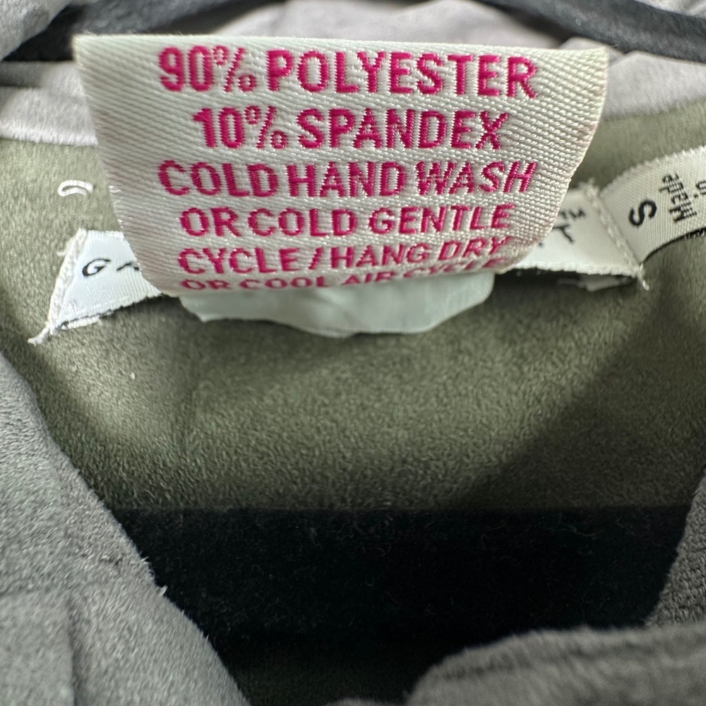 Gretchen Scott Womens Gray Hooded Henley Tunic Top Size S A-Line Pullover - Picture 6 of 6